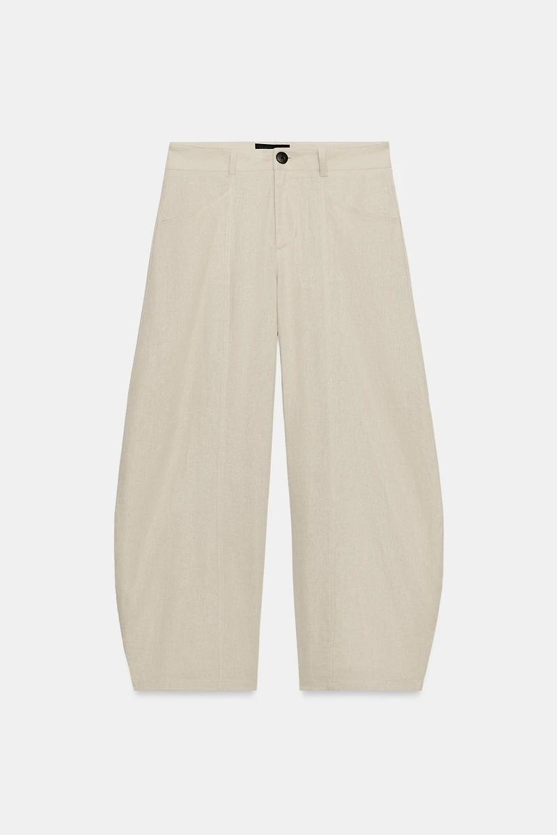PANTALON BALLON AVEC LIN