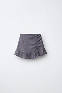 DRAPED SEQUIN SKIRT