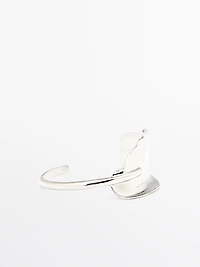 Wide textured bracelet