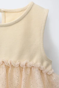 COMBINATION SHIMMER TULLE DRESS