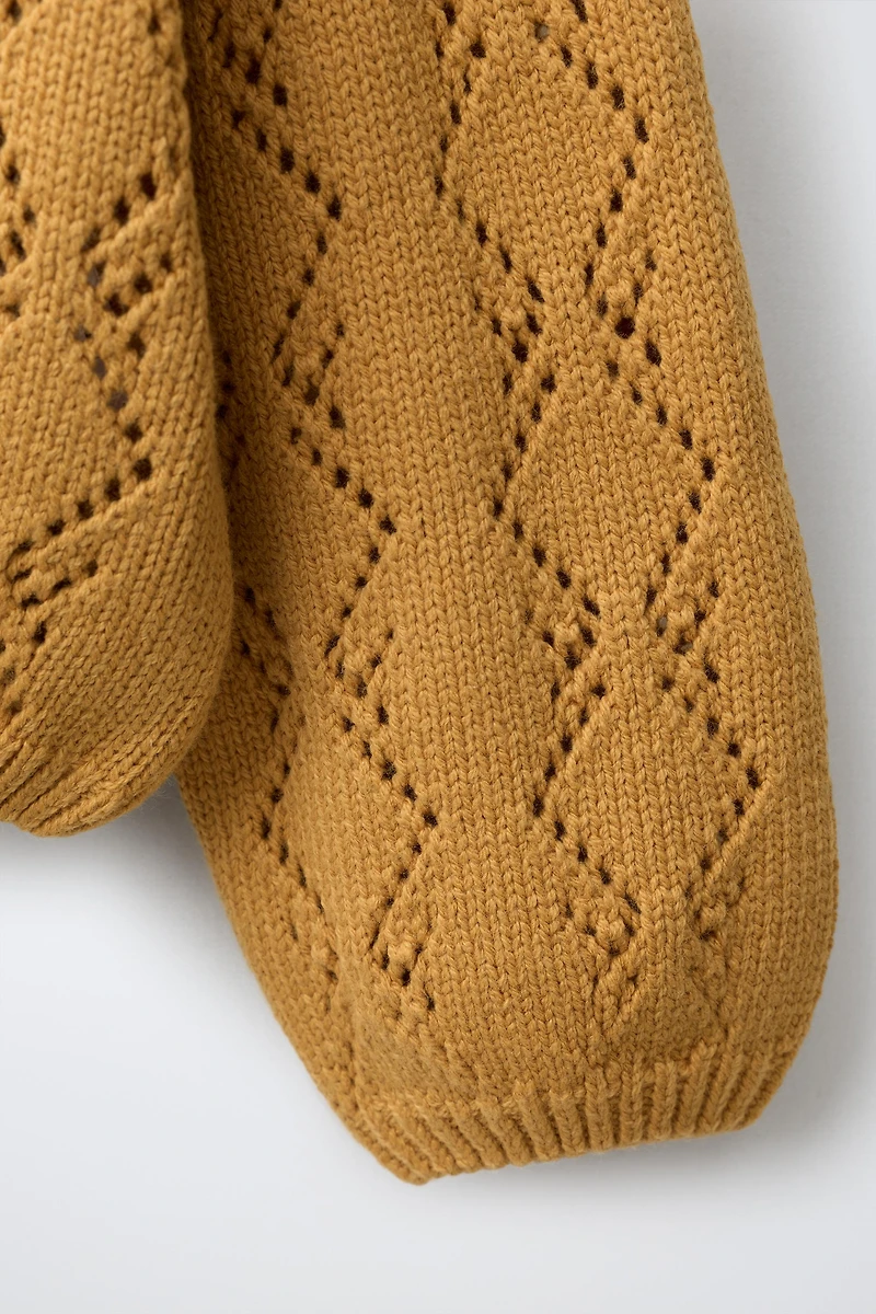 OPENWORK EMBROIDERED FLORAL JUMPER