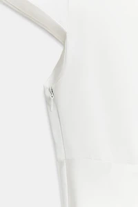 SATIN EFFECT SLIT DRESS