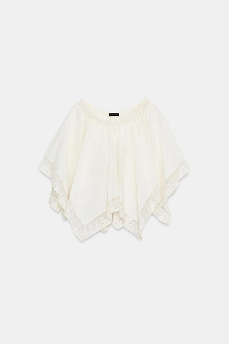 LACE CAPE TOP
