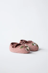 FLORAL KNIT BOOTIES