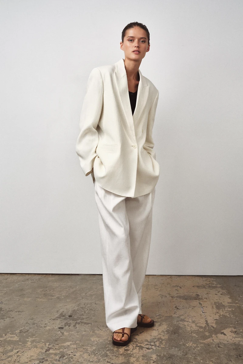 BLAZER MÉLANGE LIN CROISÉE ZW COLLECTION