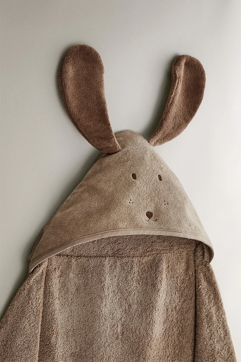 SERVIETTE DE BAIN À CAPUCHE ENFANT CHIEN