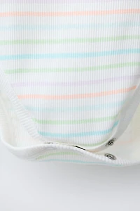 FIVE-PACK STRIPED SLEEVELESS BODYSUITS