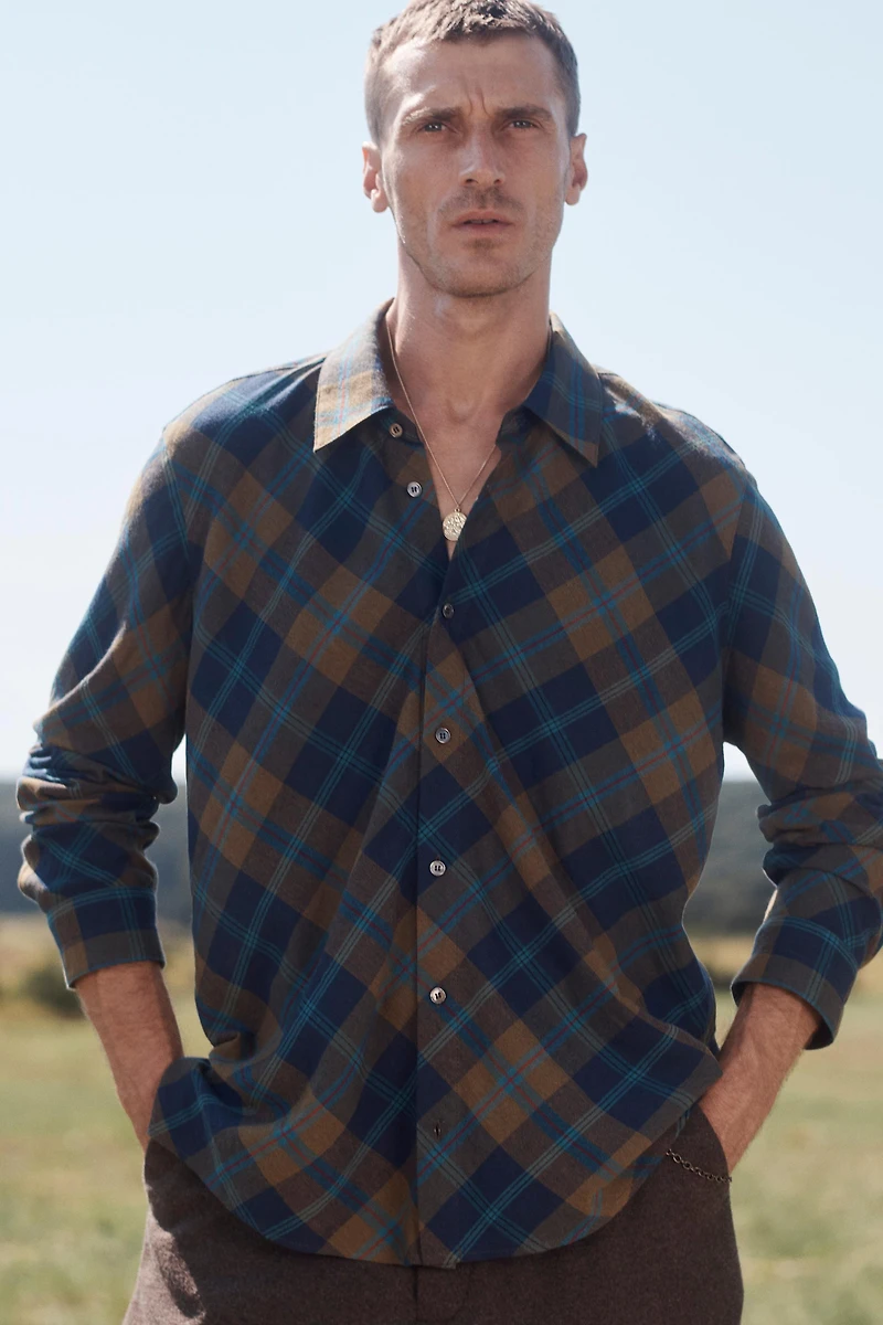 LIMITED EDITION FLOWY PLAID SHIRT