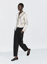 Barrel fit corduroy trousers