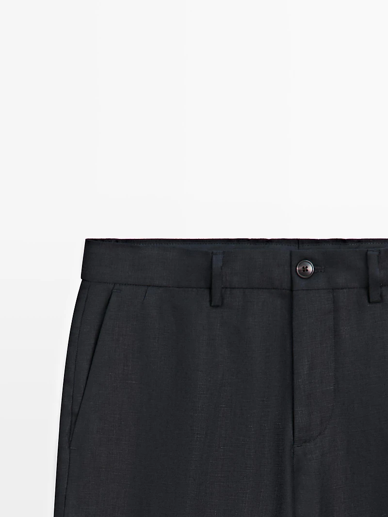 Linen suit trousers