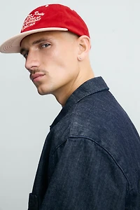 EMBROIDERED FLAT VISOR CAP