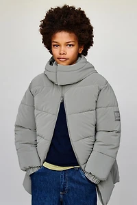 MANTEAU LONG À ÉTIQUETTE GOMMÉE