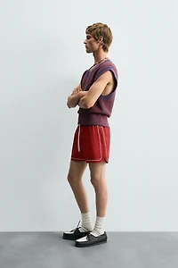CONTRAST TRIM SHORTS