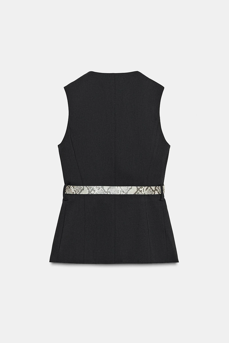 BELTED VEST
