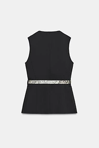BELTED VEST