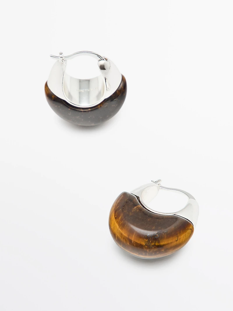 Natural stone earrings
