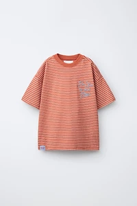 EMBROIDERED STRIPED T-SHIRT