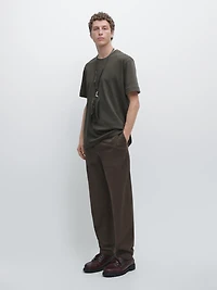 100% cotton T-shirt with contrast neckline