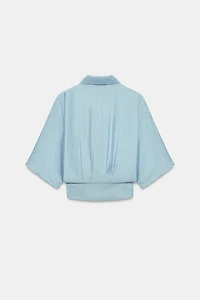CHEMISE À RAYURES ET NŒUD