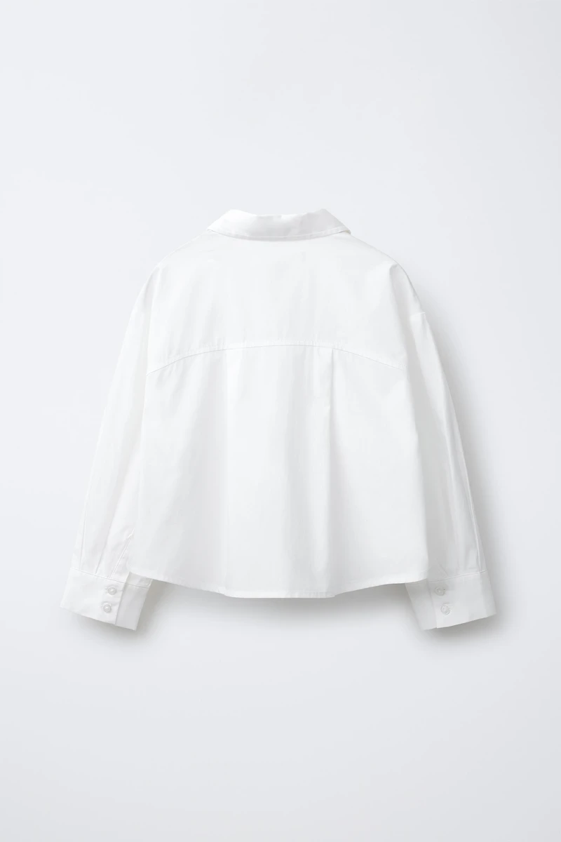 CHEMISE EN POPELINE À POCHE