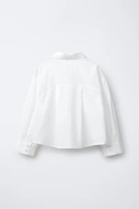 CHEMISE EN POPELINE À POCHE