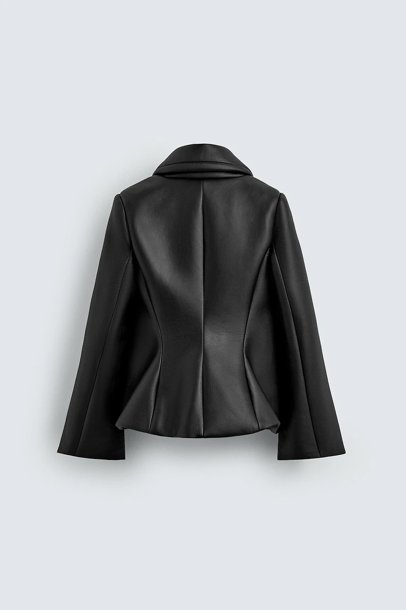 FITTED LEATHER EFFECT BLAZER HARRY LAMBERT FOR ZARA X DISNEY