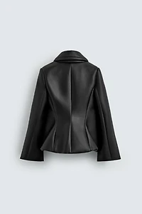 FITTED LEATHER EFFECT BLAZER HARRY LAMBERT FOR ZARA X DISNEY