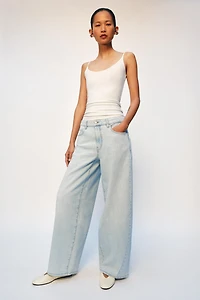 ZW COLLECTION LOOSE BARREL MID-RISE JEANS