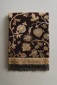 PLAID JACQUARD FLEURS