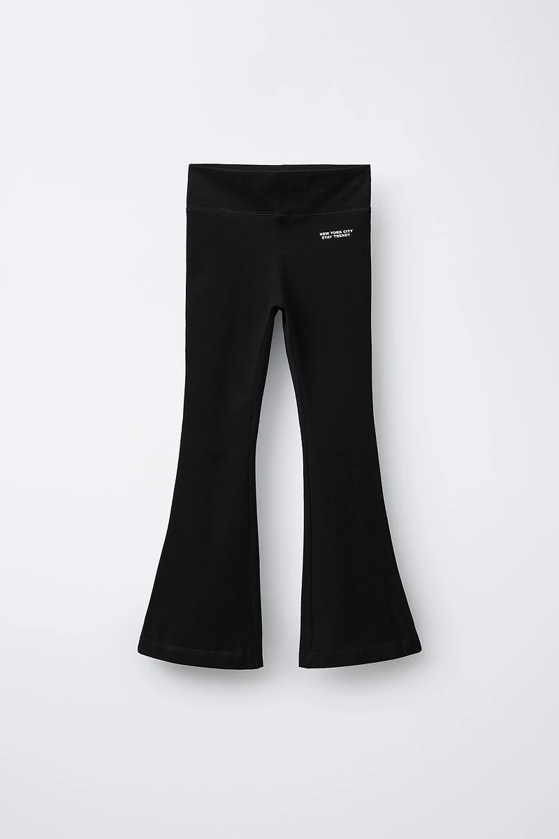 FLARE TEXT LEGGINGS