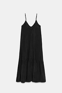 FLOWY RUFFLED MIDI DRESS