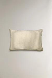 CRINKLE STRIPED COTTON PILLOWCASE