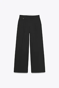 PLEATED WIDE LEG PANTS