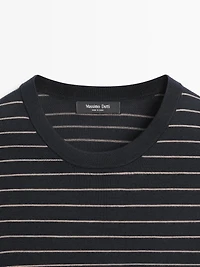 Pull rayé manches longues