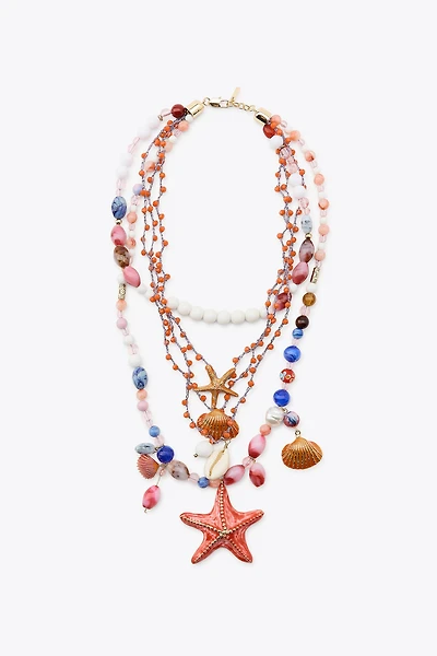 MARINE CHARM BEAD NECKLACE