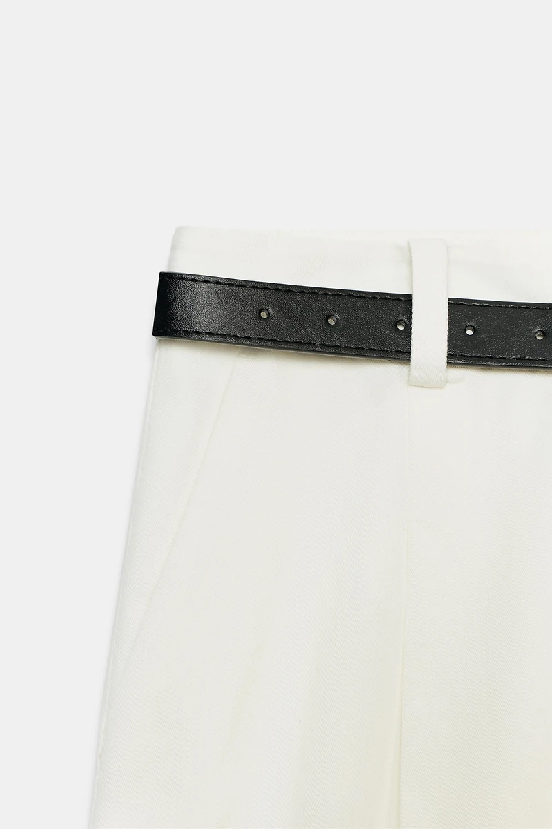LONG BELTED SHORTS