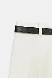 LONG BELTED SHORTS