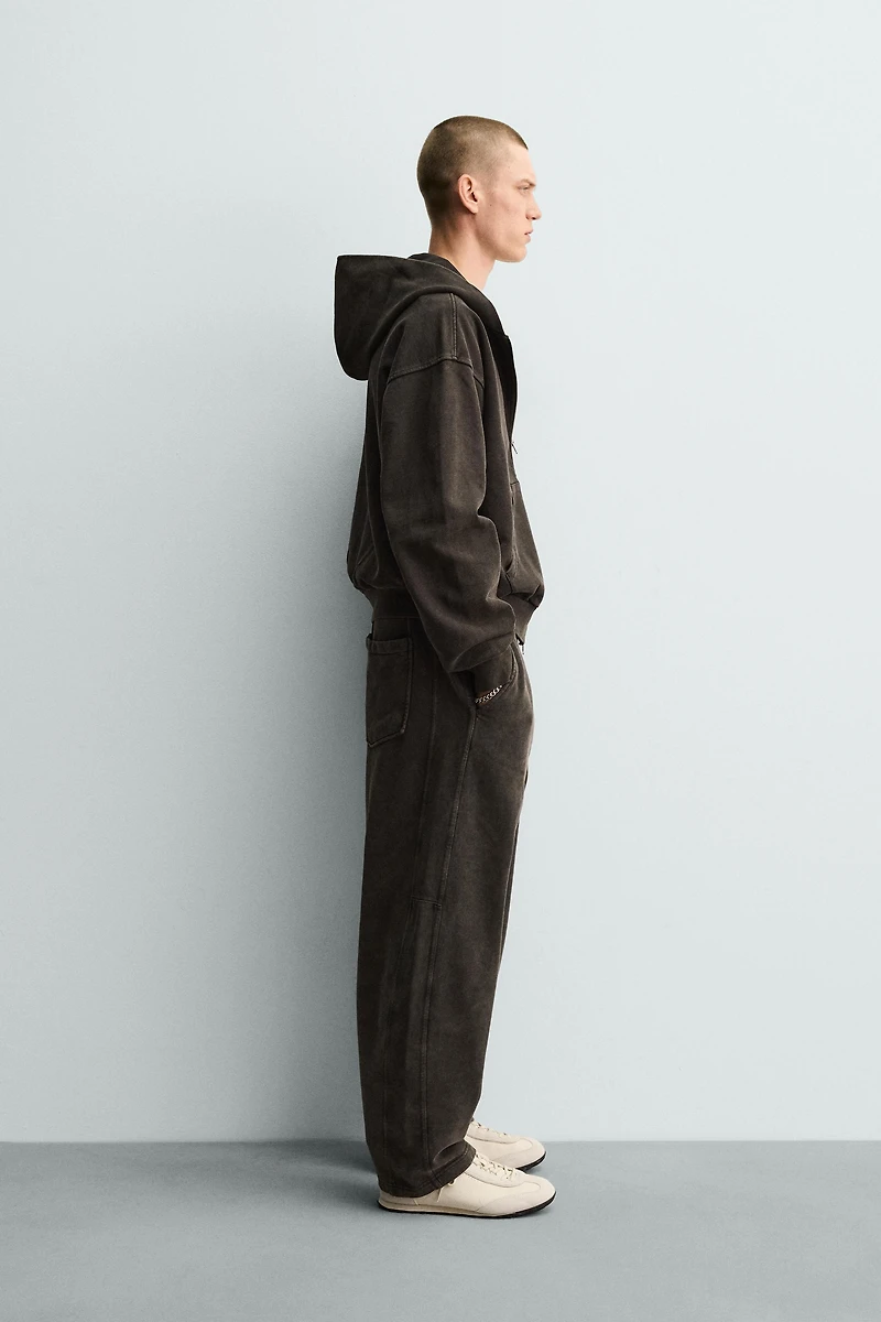 WASHED BALLOON FIT JOGGING PANTS