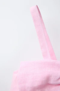 100% LINEN BOW TOP