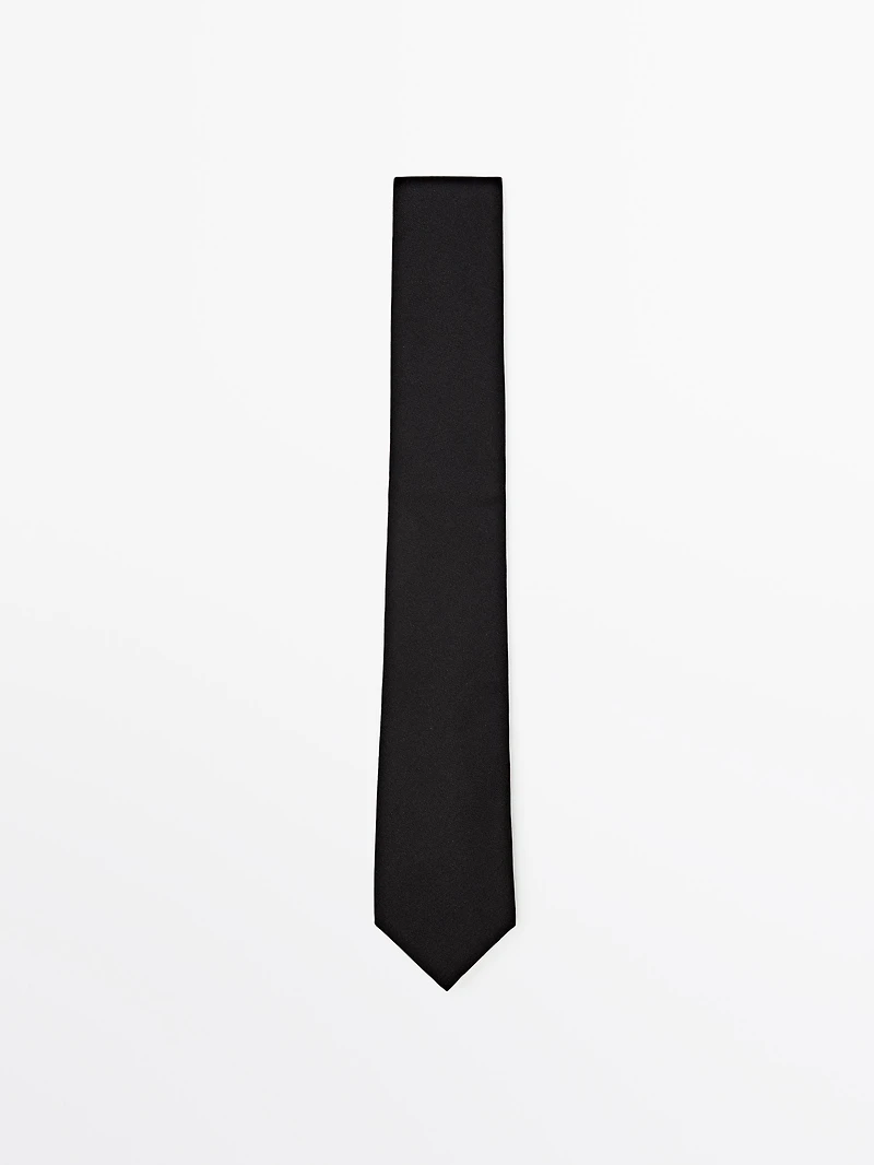 Cotton and silk blend twill tie