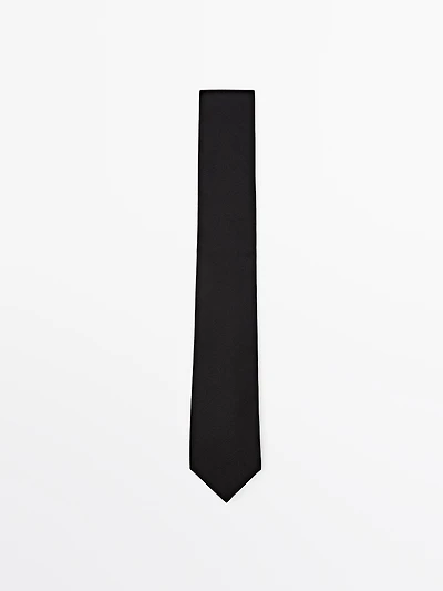 Cotton and silk blend twill tie