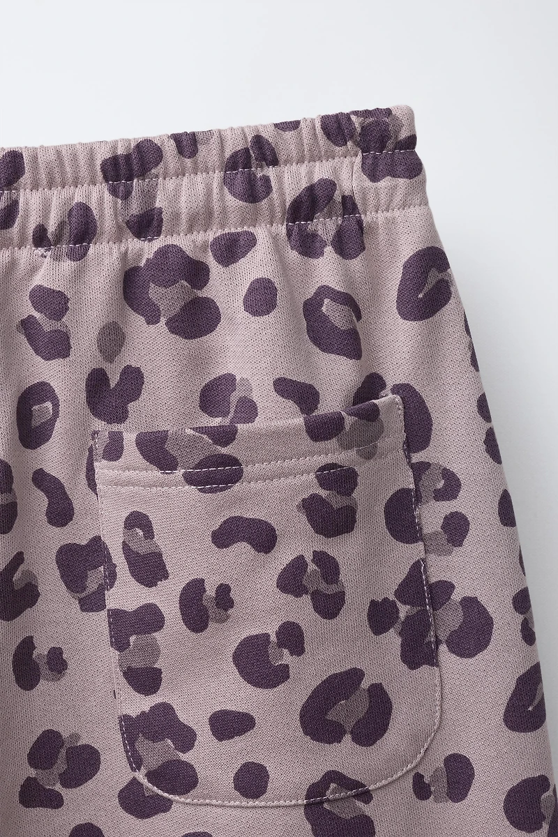 ANIMAL PRINT PLUSH SHORTS