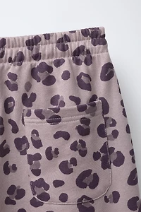 ANIMAL PRINT PLUSH SHORTS