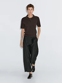 Barrel fit trousers with elasticated waistband