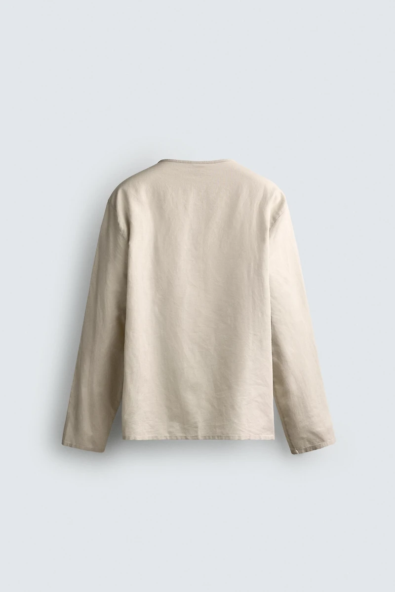 HEMP - COTTON HENLEY SHIRT