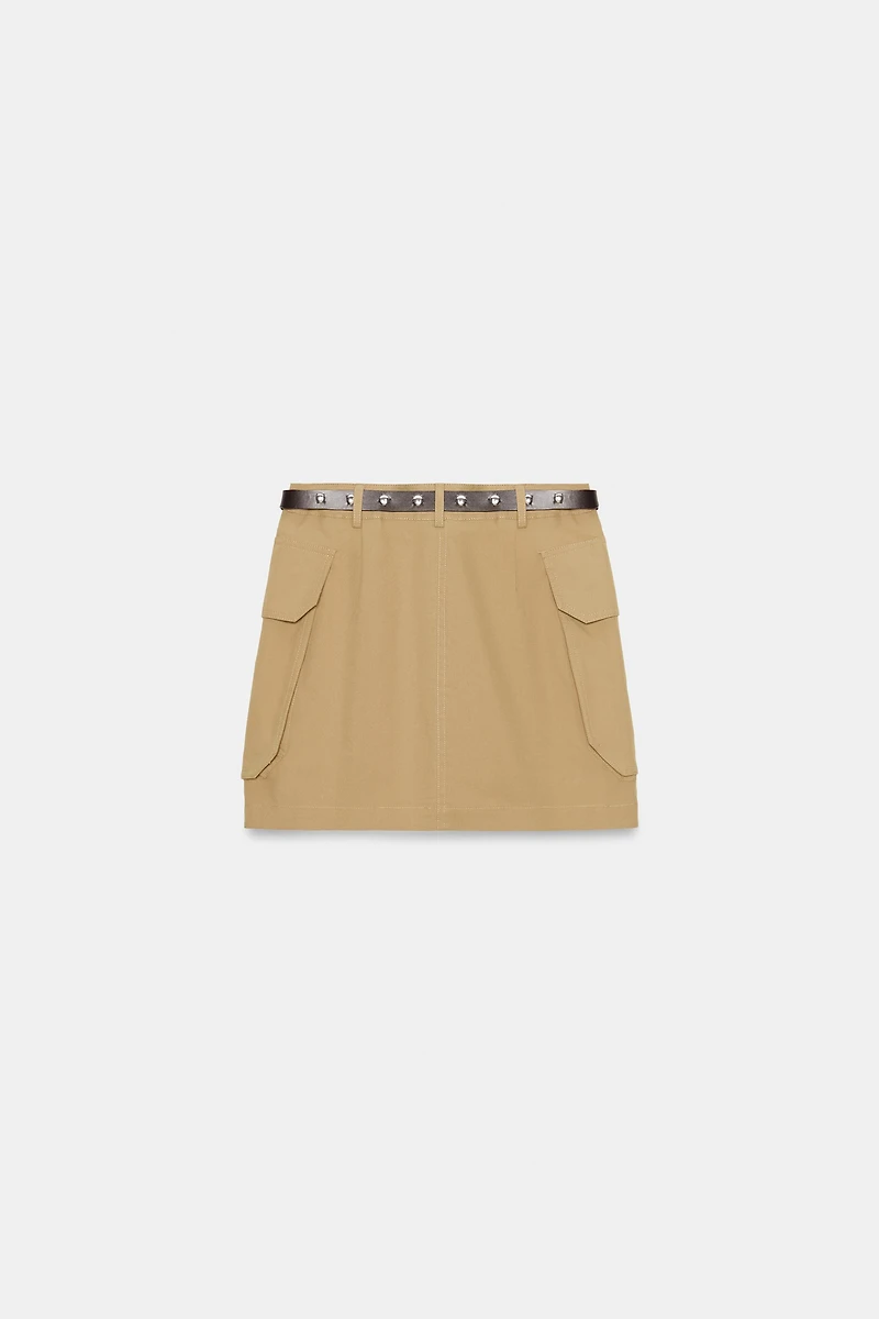 CARGO MINI SKIRT WITH BELT