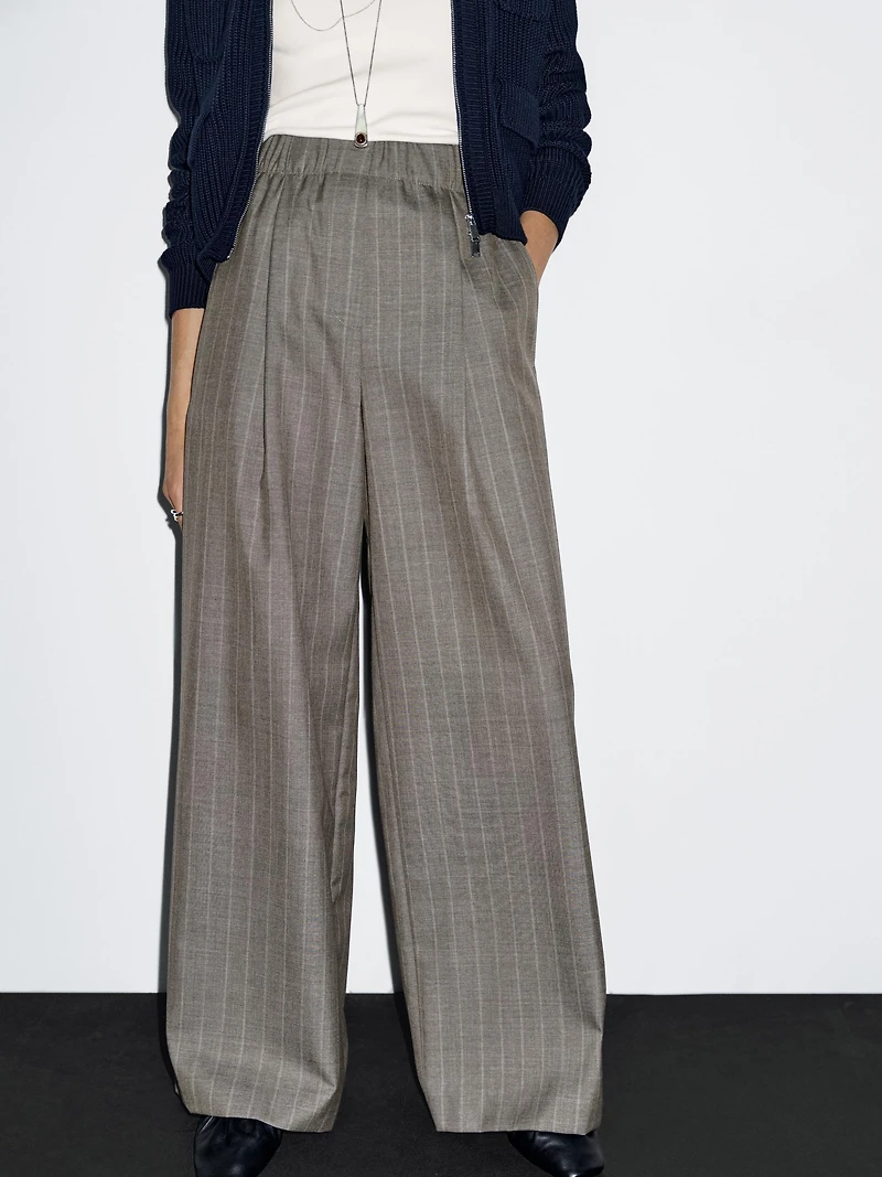 100% wool pinstripe trousers