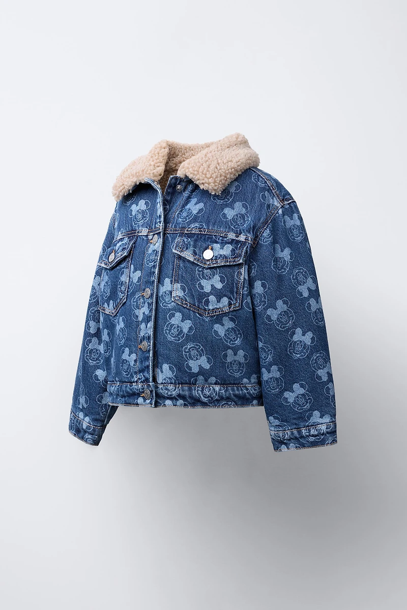 MINNIE MOUSE © DISNEY FLEECE TRIM DENIM JACKET