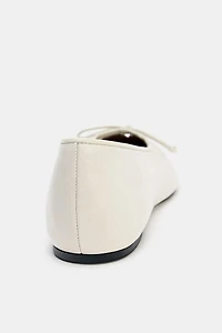 SOFT LEATHER BALLET FLATS WITH BOW