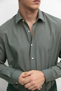 100% cotton check regular fit shirt